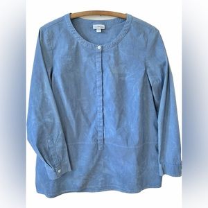 J. Jill White Shirt Collection M•Petite One of a kind indigo dyed tunic